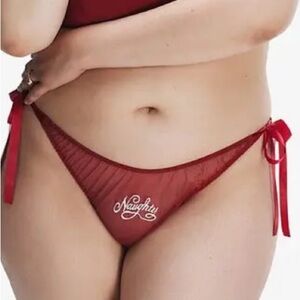 Savage X Fenty Red Tie-Side Briefs Sz XL Women
